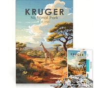 Jigsaw for Adults 1000 Pieces Kruger National Park Giraffe, Family Games, Analysis And Logic, Improving Love between Couples 50x75cm