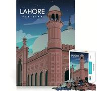 Jigsaw for Adults 1000 Pieces Lahore Pakistan Smooth Joint Fun Problem Solve Fun Casual Game Time Birthday Art Play (38x52cm)