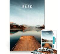 Jigsaw for Adults 1000 Pieces Lake Bled Slovenia Perfect Cut Fun Smart Challenge Fun Peaceful Play Fun Xmas Art Gift (50x75cm)