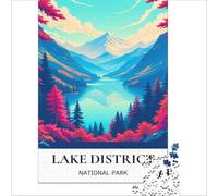 Jigsaw for Adults 1000 Pieces Lake District National Park, Educational Toy, But Fun And Humorous, with Matching Poster And Trivia Sheet 1000 PCS