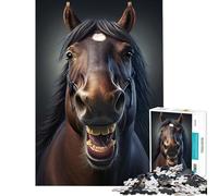 Jigsaw for Adults 1000 Pieces LAUGHING HORSE Fun Activities at Home Staycation Kill Time Fun Games for And from 14 Years And over (38x52cm)