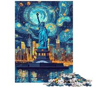 Jigsaw for Adults 1000 Pieces Liberty's Starry Night Brain Teaser Game Wall Art Home Decoration Toys Artists' Collection, Fine Arts Size 38x52cm
