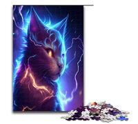 Jigsaw for Adults 1000 Pieces Lightning Cosmic Cat Family Wooden Puzzles Educational Game Challenge Toy 1000 PCS(75x50cm)