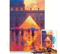 Jigsaw for Adults 1000 Pieces Louvre Museum Smooth Joint Fun Problem Solve Fun Casual Game Time Birthday Art Play (50x75cm)