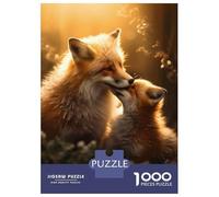 Jigsaw for Adults 1000 Pieces Love Couple Romance Foxes Teenager Puzzles Hands-on Game Presents for Women Christmas Birthday Gifts 70x50cm/1000pcs