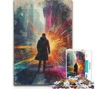 Jigsaw for Adults 1000 Pieces Man Facing Bright Future Educational Games Difficult Challenge Secret Santa Gifts (size 50x75cm)