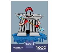 Jigsaw for Adults 1000 Pieces Massachusetts City Icon Puzzles for Adults Brain Teaser Game For Family Fun Fun at Home Activities, 70x50cm/1000pcs