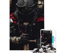 Jigsaw for Adults 1000 Pieces Medieval Knight in Armor Fun Activities at Home Wall Art Educational Games Suitable for People Aged 14 And Above (38x26cm)
