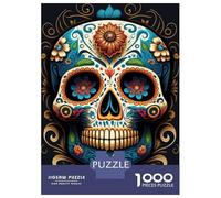 Jigsaw for Adults 1000 Pieces Mexican Skull Puzzles for Adults Brain Teaser Game For Family Fun Fun at Home Activities, 38x26cm/1000pcs