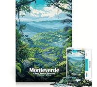 Jigsaw for Adults 1000 Pieces Monteverde Cloud Forest Reserve, Costa Rica Perfect Cut Fun Smart Challenge Fun Peaceful Play Fun Xmas Art Gift (38x26cm)