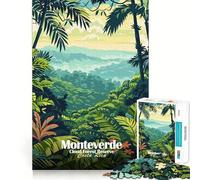 Jigsaw for Adults 1000 Pieces Monteverde Cloud Forest Reserve, Costa Rica Perfect Cut Fun Smart Challenge Fun Peaceful Play Fun Xmas Art Gift (50x75cm)