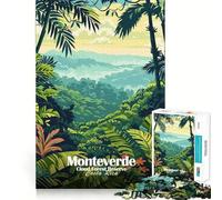Jigsaw for Adults 1000 Pieces Monteverde Cloud Forest Reserve, Costa Rica Perfect Cut Fun Smart Challenge Fun Peaceful Play Fun Xmas Art Gift (38x26cm)