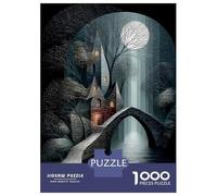 Jigsaw for Adults 1000 Pieces Moonlit Bridge to The Hidden Keep Puzzles for Adults DIY Toys Analysis And Logic Gifts for Friends And Family 70x50cm/1000pcs