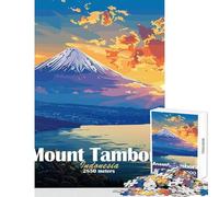 Jigsaw for Adults 1000 Pieces Mount Tambora Sunset Puzzles for Teenagers Difficult Challenge Train Your Brain And Hands Great Gifts for Gaming (38x52cm)