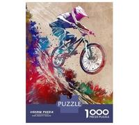 Jigsaw for Adults 1000 Pieces Mountain Biker Sport Jigsaw for Adults Relax Games Analysis And Logic Unique Birthday And Xmas Gifts 70x50cm/1000pcs