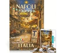 jigsaw for adults 1000 pieces Napoli Street Vibes | 38x52cm Hands-on Game Improving love between couples Antistress Vacation at home Killing time