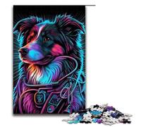 Jigsaw for Adults 1000 Pieces Neon War Dogs Family Wooden Puzzles Educational Game Challenge Toy (75x50cm)