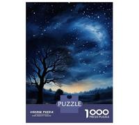 Jigsaw for Adults 1000 Pieces Night Sky with Stars Jigsaw for Adults Brain Teaser Game Staycation Kill Time Fun Activities at Home 38x26cm/1000pcs
