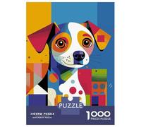 Jigsaw for Adults 1000 Pieces Original Abstract Puppy Portrait Teenager Puzzles Hands-on Game Presents for Women Christmas Birthday Gifts 38x26cm/1000pcs
