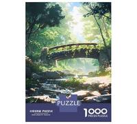 Jigsaw for Adults 1000 Pieces Over The River Puzzles for Adults Brain Teaser Game For Family Fun Fun at Home Activities, 38x26cm/1000pcs