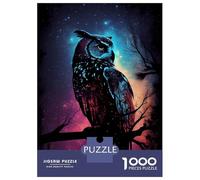 Jigsaw for Adults 1000 Pieces Owl Galaxy Puzzles for Adults Brain Teaser Game For Family Fun Fun at Home Activities, 70x50cm/1000pcs