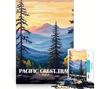 Jigsaw for Adults 1000 Pieces Pacific Crest Trail Landscape Art Smooth Joint Fun Problem Solve Fun Casual Game Time Birthday Art Play (38x26cm)