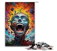 Jigsaw for Adults 1000 Pieces Painting Colorful Zombies Family Wooden Puzzles Educational Game Challenge Toy 1000 PCS(75x50cm)