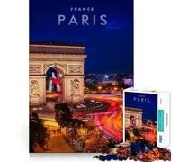 Jigsaw for Adults 1000 Pieces Paris Monument Smooth Joint Fun Problem Solve Fun Casual Game Time Birthday Art Play (38x26cm)