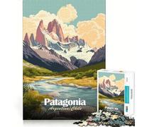 Jigsaw for Adults 1000 Pieces Patagonia Argentina Chile Landscape Art Fine Edge Craft Problem Solve Toy Relax Game Play Birthday Art Play (38x52cm)