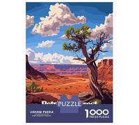 Jigsaw for Adults 1000 Pieces Petrified Forest National Park Illustration Jigsaw for Adults Relax Games Analysis And Logic Unique Birthday And Xmas Gifts 52x38cm/1000pcs