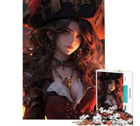 Jigsaw for Adults 1000 Pieces Pirate Captain Siren for Educational Game Challenge Toy Relax Games A Work of Art Gifts for Women Men (Size 38x52cm)