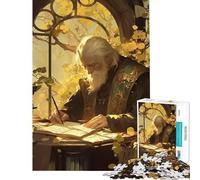 Jigsaw for Adults 1000 Pieces Poet Writing Poem for Birthday, Chrismas Difficult Hard Family Game Suitable for People Aged 14 And Above (38x52cm)