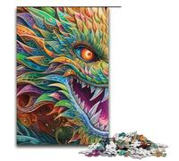 Jigsaw for Adults 1000 Pieces Psychedelic Art Dragon Family Paper Puzzles Educational Game Challenge Toy 1000 PCS(38x26cm)