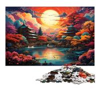 Jigsaw for Adults 1000 Pieces Psychedelic Colorful Japanese Scenery Puzzles for Paper Puzzles Educational Stress Relief Toy 1000 PCS(38x26cm)