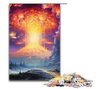 Jigsaw for Adults 1000 Pieces Psychedelic Radioactive Energy Family Wooden Puzzles Educational Game Challenge Toy 1000 PCS(75x50cm)