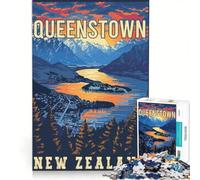 Jigsaw for Adults 1000 Pieces Queenstown in New Zealand, Educational Toy, But Fun And Humorous, with Matching Poster And Trivia Sheet 1000 PCS