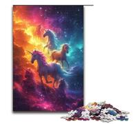 Jigsaw for Adults 1000 Pieces Rainbow Horse Family Wooden Puzzles Educational Game Challenge Toy 1000 PCS(75x50cm)