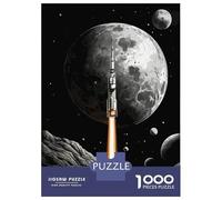 Jigsaw for Adults 1000 Pieces Rocket in Mercury Planet Teenager Puzzles Hands-on Game Presents for Women Christmas Birthday Gifts 52x38cm/1000pcs