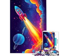 Jigsaw for Adults 1000 Pieces Rocket Launch Space Help The Brain Exercise Presents for Women Anti-Stress Toys for 14+ Puzzle Game Offered (38x26cm)