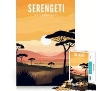 Jigsaw for Adults 1000 Pieces Serengeti National Park Exact Edge Art Brain Boosting Play Quiet Play Game Birthday Art Play(38x26cm)