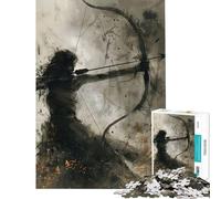 Jigsaw for Adults 1000 Pieces Shadow Archers Focus Difficult And Challenge Stress Reliever Home Decoration Toys Suitable for Ages 14 And Up (38x26cm)