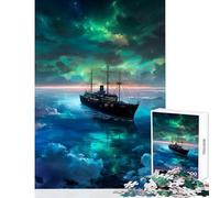 Jigsaw for Adults 1000 Pieces Ship Under Starry Sky Puzzles for Teenagers Difficult Challenge Train Your Brain And Hands Great Gifts for Gaming (38x26cm)