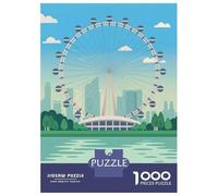 Jigsaw for Adults 1000 Pieces Singapore Flyer Travel Jigsaw for Adults Relax Games Analysis And Logic Unique Birthday And Xmas Gifts 70x50cm/1000pcs