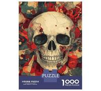 Jigsaw for Adults 1000 Pieces Skull Splatter Art Puzzles for Adults DIY Toys Analysis And Logic Gifts for Friends And Family 70x50cm/1000pcs