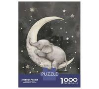 Jigsaw for Adults 1000 Pieces Sleeping Baby Elephant Puzzles for Adults DIY Toys Analysis And Logic Gifts for Friends And Family 52x38cm/1000pcs