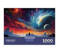 Jigsaw for Adults 1000 Pieces Space Exploration Fantasy Artwork Puzzles for Adults DIY Toys Analysis And Logic Gifts for Friends And Family 70x50cm/1000pcs