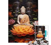 Jigsaw for Adults 1000 Pieces Spiritual Buddha Statue for Educational Game Challenge Toy Relax Games Family Activities Gifts Birthday (Size 38x52cm)