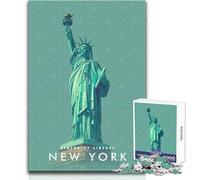 Jigsaw for Adults 1000 Pieces Statue of Liberty NYC Educational Family Game Learning Educational Great Gift Size 38x26cm