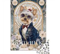 Jigsaw for Adults 1000 Pieces Steampunk Dog Art Print Puzzles for Adults Brain Teaser Game For Family Fun Fun at Home Activities, 52x38cm/1000pcs