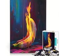 Jigsaw for Adults 1000 Pieces Surreal Banana In Flames Practical Game Staycation Kill Time Enhance Love between Couples 38x26cm